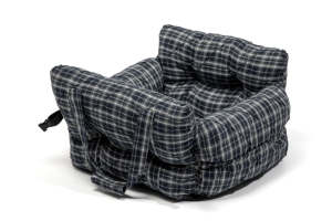 आधुनिक लक्जरी पालतू वाहक बैग अद्वितीय स्ट्रिप पैटर्न नरम कुत्ते कार सीट स्ट्रैप छोटे मध्यम कुत्तों के लिए पर्यावरण के अनुकूल धोने योग्य - Product Image 2