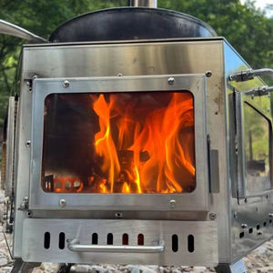 Horno hexagonal <span class=keywords><strong>de</strong></span> alta eficiencia <span class=keywords><strong>con</strong></span> <span class=keywords><strong>puerta</strong></span> <span class=keywords><strong>de</strong></span> vidrio-Estufa <span class=keywords><strong>de</strong></span> <span class=keywords><strong>leña</strong></span> portátil para Aventuras - Product Image 3