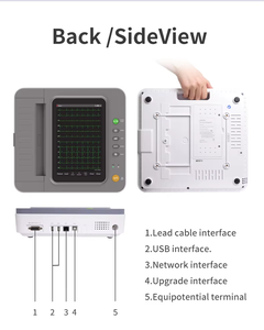 OEM Portable 10.1" Touch Screen ECG Device Model JZ-KEC12M 18-Lead Sync <b>Capture</b> 24Bit Long Battery WiFi Neonate - Product Image 4
