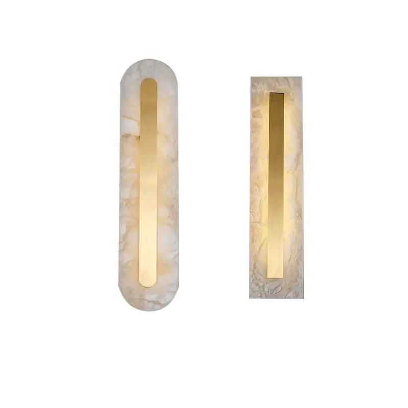 Postmodern Copper Marble Wall Lamp Gold Sconce Light For Living Room Restaurant Bedroom Background Indoor Wall Lamp