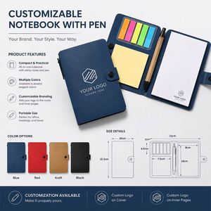 Wholesale Custom Printed Logo Notebooks Pen <b>Notepad</b> & Sticky Note Book Paper Cover Exhibition Business Promo Gift - Product Image 3