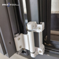 Fenêtres à battants en aluminium avec verre trempé haute performance, isolation thermique, résistantes aux intempéries pour appartement