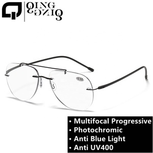 Gafas de Lectura para Hombre 2026, Delgadas, sin Montura, Fotocromáticas, Progresivas, Bifocales, Anti Luz Azul, Ovaladas, <span class=keywords><strong>2</strong></span> en 1, para Pesca y Lectura - Product Image 2