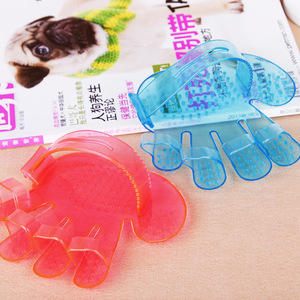 ถุงมืออาบน้ำสัตว์เลี้ยงแบบแข็งแรง TPR สีผสม แปรงนวดห้านิ้ว สำหรับกรูมมิ่งสุนัขและกำจัดขน - Product Image 1