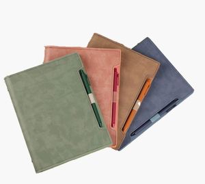Libreta de Direcciones Espiral A3 Premium Recargable con Cubierta de Cuero de Alta Gama, 80 Hojas, Uso Promocional, Logotipo en el Compartimento para Tarjetas - Product Image 1