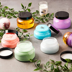 Clear Cosmetic Plastic Jars Empty PET Container Slant Shoulder Face Cream Jar With Lids - Product Image 1