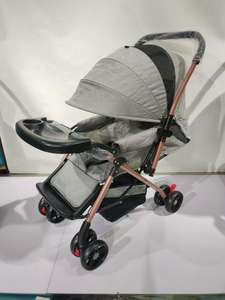 Dossier réglable tuyau de couleur or avec plateau alimentaire réversible usine abordable et pas cher poussette bébé - Product Image 5