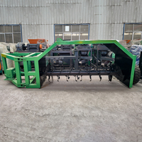 Machine à retourner le compost pour tracteur, pour le compostage des déchets organiques, système de compostage en haies et ligne de production d'engrais