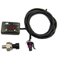 Manomètre de pression d'huile numérique électronique universel avec capteur rouge, capteur 1/8 NPT, alarme haute pression (max 16 bars)