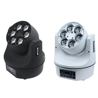 Six oeil d'abeille 6 pièces 12W 4in1 Mini araignée LED par effet Laser tête mobile six lumière d'oeil d'abeille