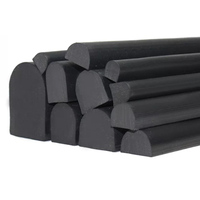 Bande de caoutchouc solide EPDM, barre de caoutchouc ronde, profilé en caoutchouc extrudé sur mesure pour l'étanchéité et l'absorption des chocs