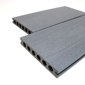 Terrasse patio extérieur aspect <span class=keywords><strong>bois</strong></span> Co-extrusion résistant à l'eau platelage creux en wpc brossé - Product Image 1