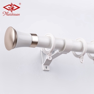 Postes de cortina de aleación de aluminio de metal blanco mate para sala de estar - Product Image 2