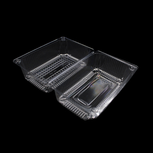 Trong suốt vỉ nhựa tráng miệng bánh container nhựa dùng một lần hình chữ nhật vỏ sò lưu trữ container bánh bao bì hộp - Product Image 6