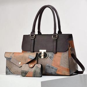 Sacs à main grande capacité pour femmes en <span class=keywords><strong>cuir</strong></span> PU avec coutures colorées, sacs fourre-tout <span class=keywords><strong>vintage</strong></span> de haute qualité pour femmes, vente en gros - Product Image 4