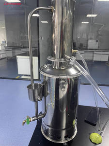 Distillateur d'eau à chauffage électrique Maquillage de l'eau et fonction de chaleur avec thermomètre intégré Machine à eau distillée - Product Image 4