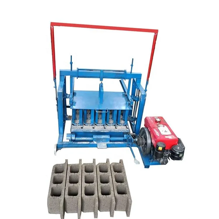 Cement Solid Brick Making Machine Diesel Engine Machine Block Manual Block Machine in Africa