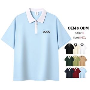 Camiseta de Golf Personalizada con Cierre en el Cuello, Unisex, Manga Corta, para Trabajo en Equipo, Deporte, de Alta Calidad, Teñida con Tinte que Absorbe la Humedad - Product Image 2