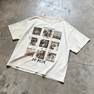 Camiseta Corta Oversize Personalizada para Hombre, Corte Cuadrado, 230 g/m², 100% Algodón, con Efecto Desgastado e Impresión Digital, Diseño Exclusivo, Venta al por Mayor - Product Image 1