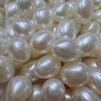 Perles de culture d'eau douce naturelles blanches, forme poire, taille 9-10 mm, qualité AAA, lustrées, pour bracelet et boucles d'oreilles classiques