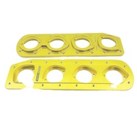 Piezas Metálicas de Precisión Procesadas por CNC Personalizadas: Placa Adaptadora de Cuatro Orificios, Cavidad de Forma Especial, Placa Base de Montaje
