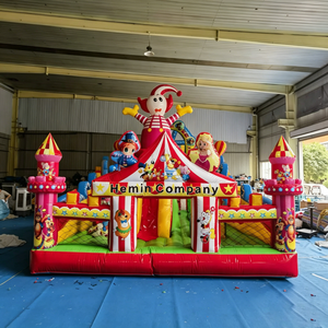 Château gonflable sur le thème du <span class=keywords><strong>cirque</strong></span> avec toboggan, château gonflable commercial en PVC pour les fêtes d'enfants, amusement en plein air - Product Image 5