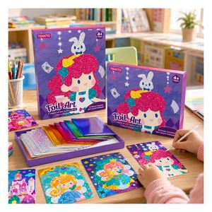 Colorful Aluminum Foil Art Set Toddlers Self Adhesive Picture Kit Hand Eye Coordination Indoor Learning Toy Gift - Product Image 5