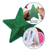 Nouveau Style coréen coloré étoile à cinq branches paillettes tissu Patch fabricant mignon brodé paillettes Applique perle réfléchissante