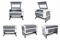Machine de découpe laser automatique de bureau 6090, 60W 80W, graveur laser CO2 pour petites entreprises, pour papier, caoutchouc, bois