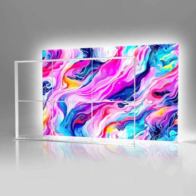 HLY 2024 1x2m 3x8/10x10/10x20 ft Exhibition Booth Display Tension Fabric Backdrop SEG Pop up Led Backlit Light Box Prints