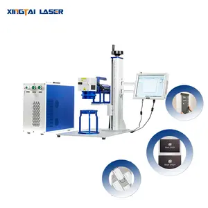 Stick Label Die Cutting Machine Galvo Co2 Laser Marking Machine With Conveyor Belt For Boxes Mass Productor Belt For Sale