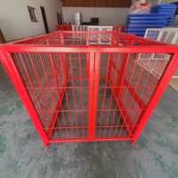 Cage pour chien en métal de luxe, haute qualité, simple couche, double porte, pliable, avec plateau en plastique à motif animalier
