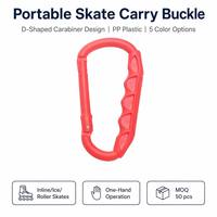 Mousqueton en PP en forme de D pour la fixation de sacs de patins à roulettes et de patins à glace – Accessoire de transport portable pour sacs de patins