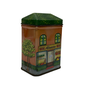 Professional manufacturer House Candy Gift Packaging Can irregular tin box House Shaped Tin Box