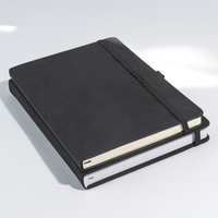 Carnet personnalisé A5 en cuir PU souple épais Journal académique de direction avec couverture rigide Cadeau parfait pour les étudiants universitaires