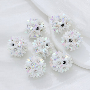 Perles en vrac de 20 mm en argile polymère, perles intercalaires 3D en strass, perles fantaisie en forme de fleur hawaïenne pour la fabrication de stylos et de bijoux - Product Image 3