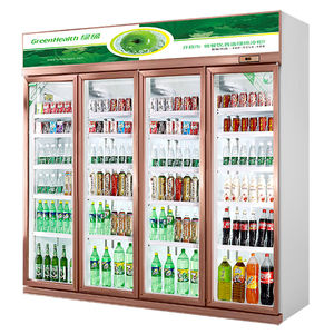 Unité montée sur quatre portes en verre de haute qualité Vitrine de réfrigération de boissons de luxe Congélateur Réfrigérateur - Product Image 5