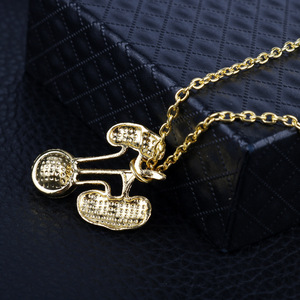 Collana con Ciondolo a Forma di Rene, Gioielli alla Moda con Cuore in Cristallo Placcato Oro, Design Medico per Donne, Uomini, Nefrologi e Medici - Product Image 5