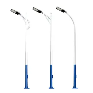 Polo de luz de rua com galvanização q235, para áreas externas, 4m, 5m, 6m, 7m, 8m, 9m, 10m, 12m, pole de luz de rua