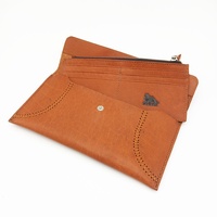 Nouvelle pochette en cuir véritable ciré, imperméable, avec fermeture à cadenas, design multifonctionnel avec portefeuille détachable
