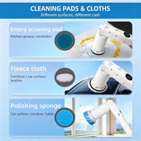 Nettoyeur rotatif électrique avec manche extensible réglable, brosse de nettoyage sans fil pour carrelage de salle de bain et sols