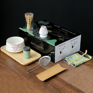 Set de Matcha con Tazón de Cerámica de Boca Ancha, Batidor de Bambú, Cuchara y Tamiz, Ecológico, Premium, para Cafetería, Venta en Línea y al por Mayor - Product Image 3