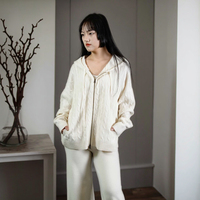Pull à capuche en tricot de cachemire de luxe minimaliste 100% léger comme plume élégance moderne Logo avant de Style chinois pour l'hiver