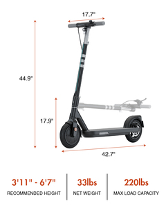 Scooter Plegable con Neumático de Vacío de 9 Pulgadas y Logotipo Personalizado, Scooter Eléctrico Plegable de 36V con APP J03, Venta al Por Mayor en China, Almacén en Europa, 25 km de Autonomía - Product Image 5