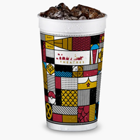 Gobelets de cinéma 32oz avec couvercle et paille