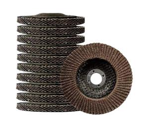 <span class=keywords><strong>Precio</strong></span> barato Entrega rápida Discos de aleta de 4,5 <span class=keywords><strong>pulgadas</strong></span> 4-1/2X7/8 \ "T27 120 Grit Sanding Wheels <span class=keywords><strong>Amoladora</strong></span> angular para acero inoxidable - Product Image 1