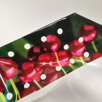 Sacs d'emballage pour fruits/légumes, sacs d'emballage en plastique transparent avec trous d'aération, cerises, cerises, sacs à fermeture éclair personnalisés avec logo
