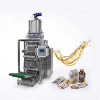 Machine d'emballage automatique multi-voies pour sachets de forme irrégulière, jus, gels énergétiques, bâtonnets de glace et sucettes glacées