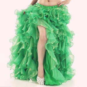 Falda Larga con Volantes para Danza del Vientre Árabe, Disfraz de Bailarina Profesional - Product Image 2