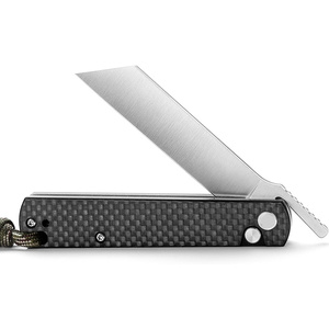Coltello Pieghevole Higonokami Giapponese con Blocco a Pulsante in Acciaio Industriale 10Cr15CoMoV e Manico in Fibra di Carbonio, per Ordini all'Ingrosso di Piccole Quantità (OEM) - Product Image 4